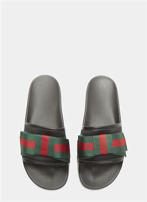 gucci bow sliders|net a porter gucci slide.